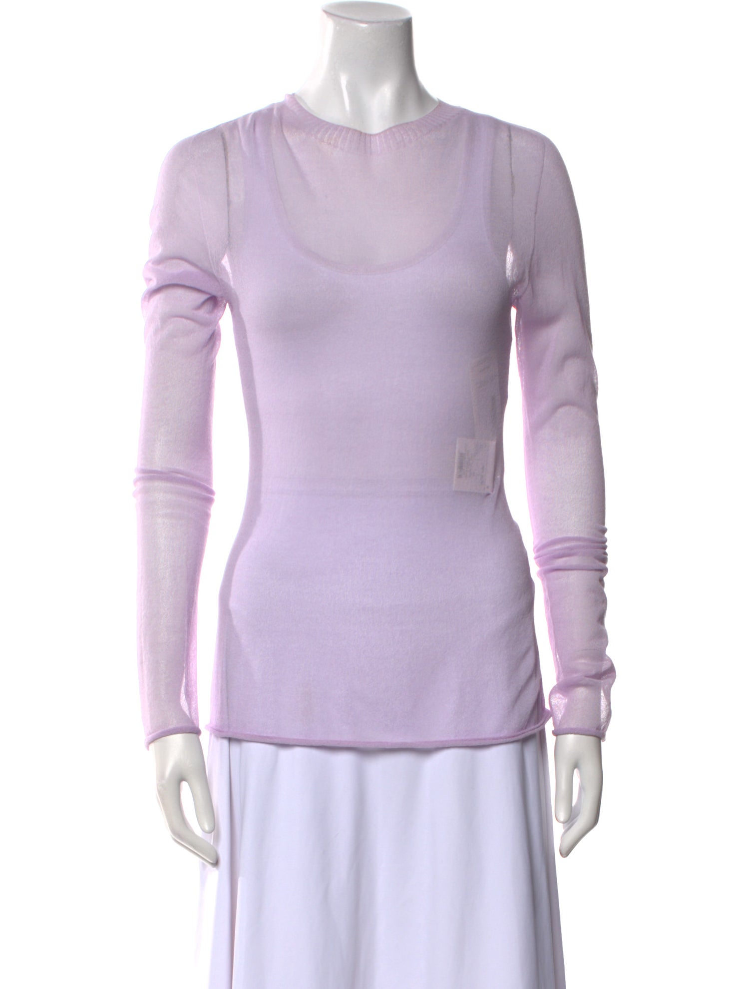 Issey Miyake Crew Neck Long Sleeve Top